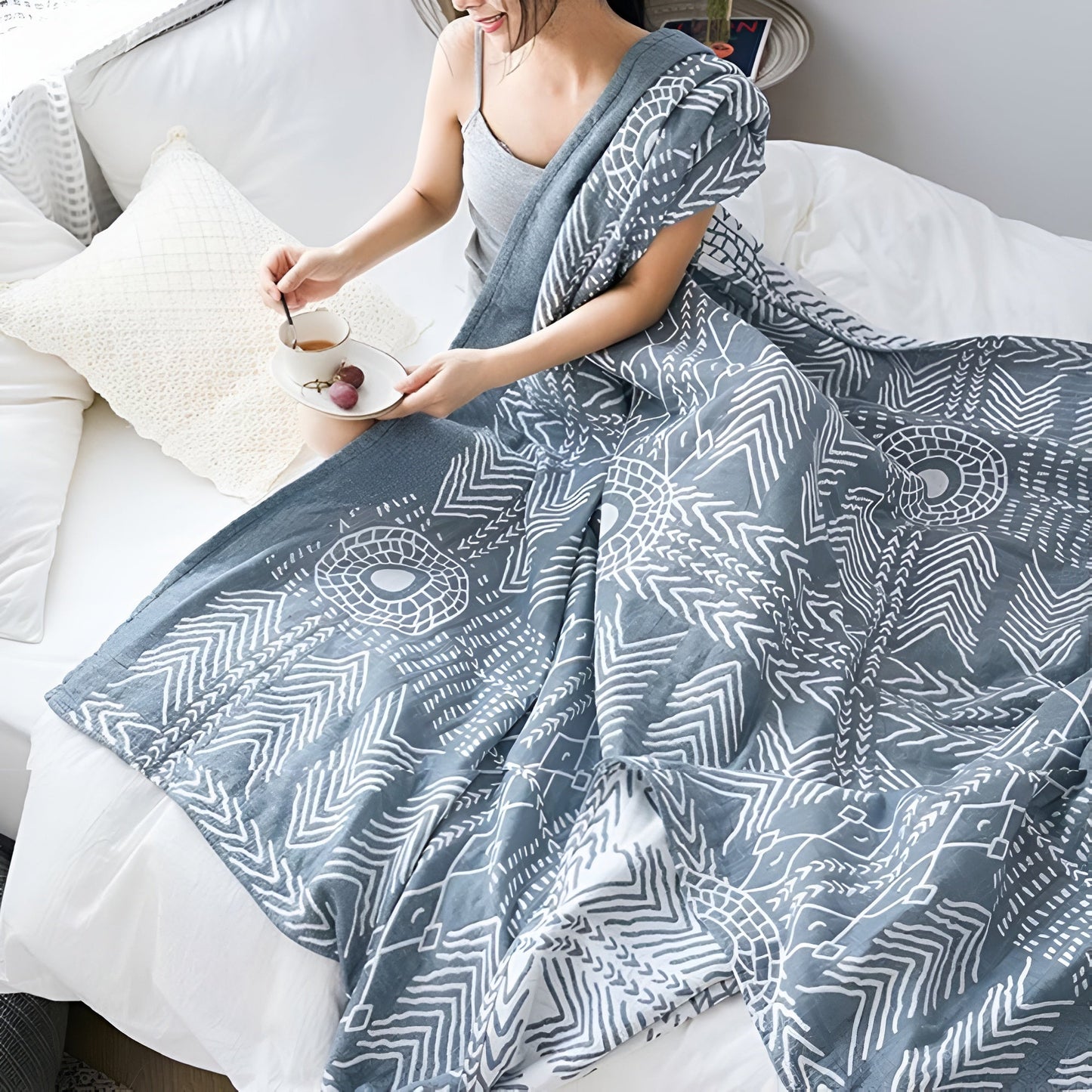 Serenity Weave Reversible Cotton Quilt