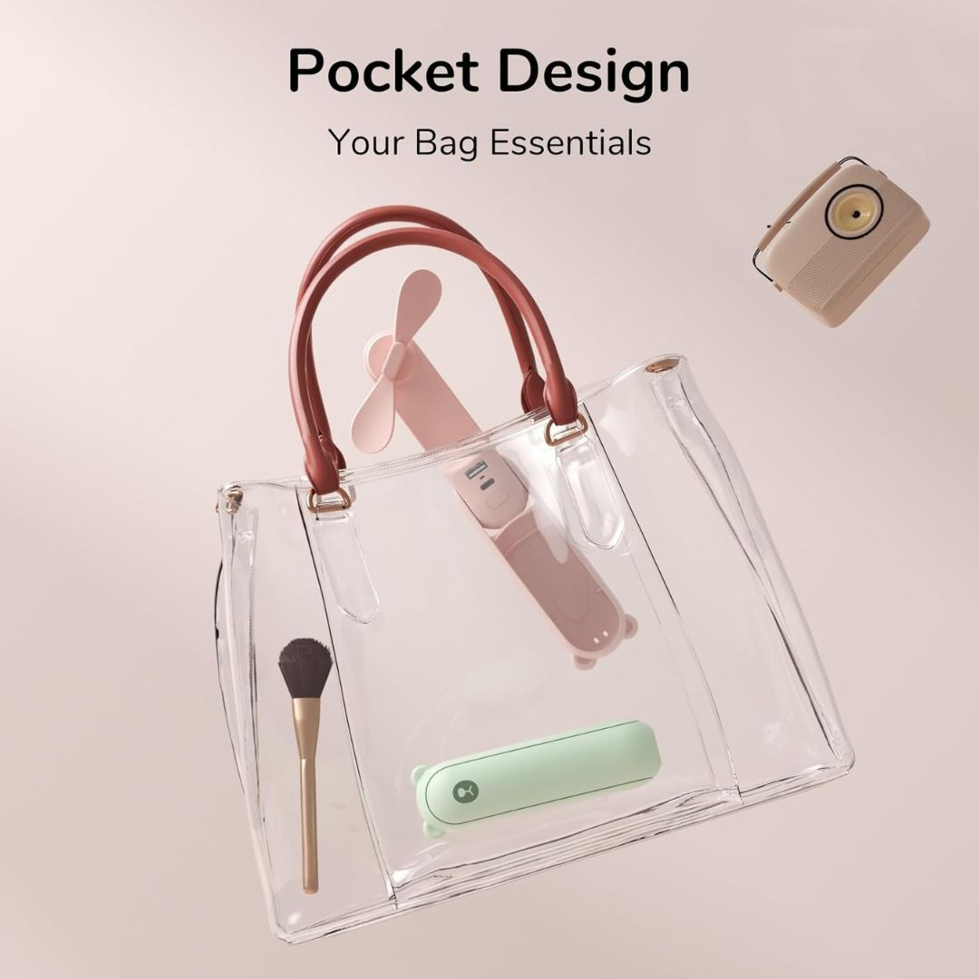 Portable 3-in-1 Mini Fan – USB Rechargeable, Foldable for Travel & Outdoors