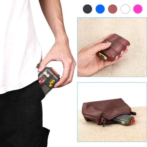Compact Pill Organizer with 10 Compartments