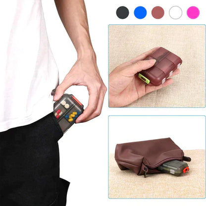 Compact Pill Organizer with 10 Compartments