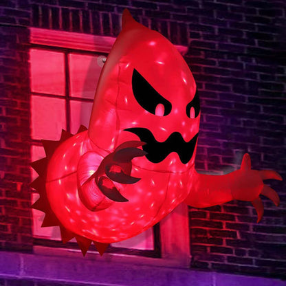 Inflatable Ghost with LED Eyes for Spooky Decor