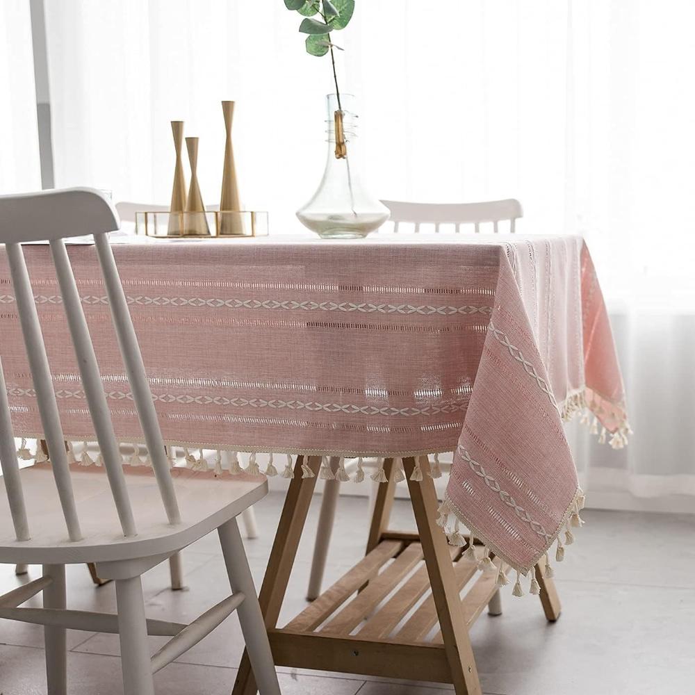 Chic Cotton-Linen Table Cover for Every Occasion