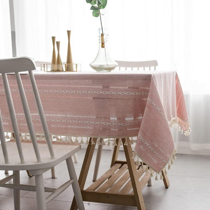 Chic Cotton-Linen Table Cover for Every Occasion