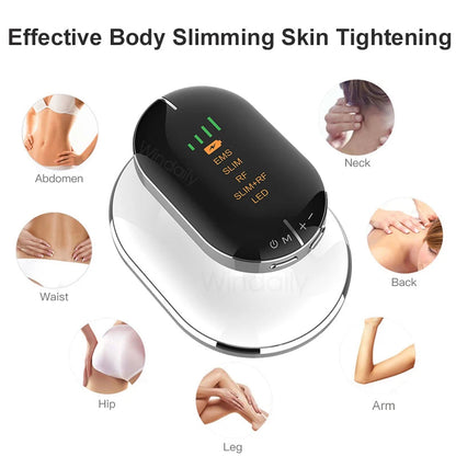 Wireless Body Massager with EMS, Vibration Features & 4 LED Colors