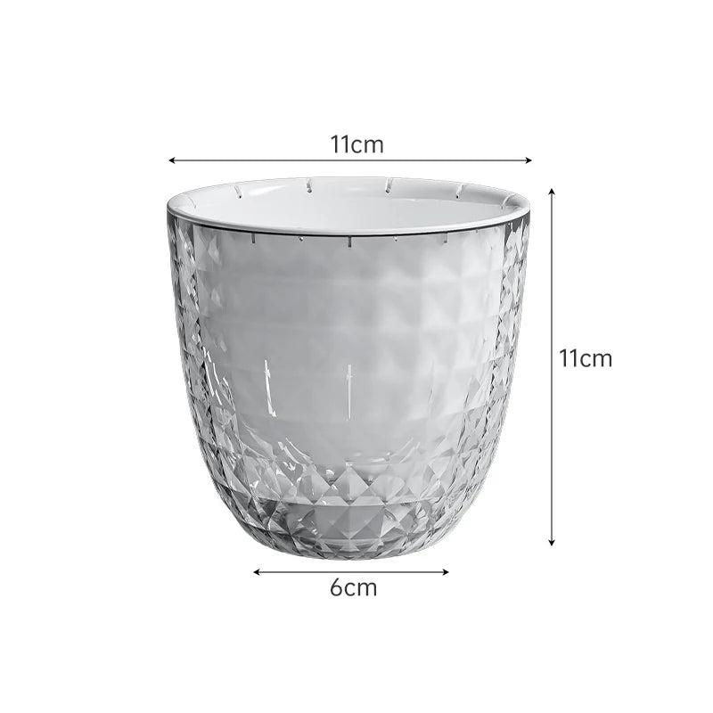 Transparent Flower Pot with Self-Watering and Double Wall System