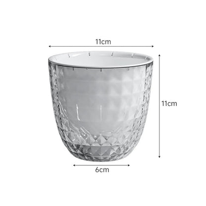 Transparent Flower Pot with Self-Watering and Double Wall System