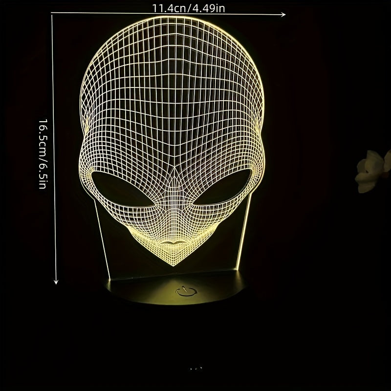 3D Alien LED Lamp with Touch Control and Color Changing Light