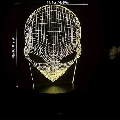 3D Alien LED Lamp with Touch Control and Color Changing Light