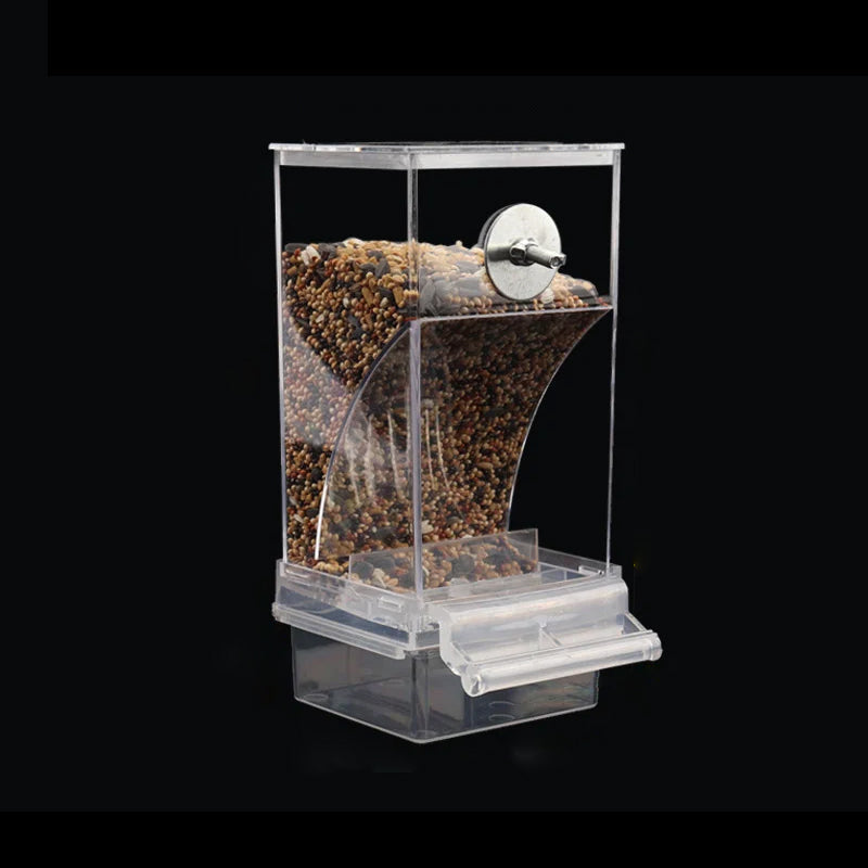 Transparent Bird Feeder with Automatic Overflow Protection