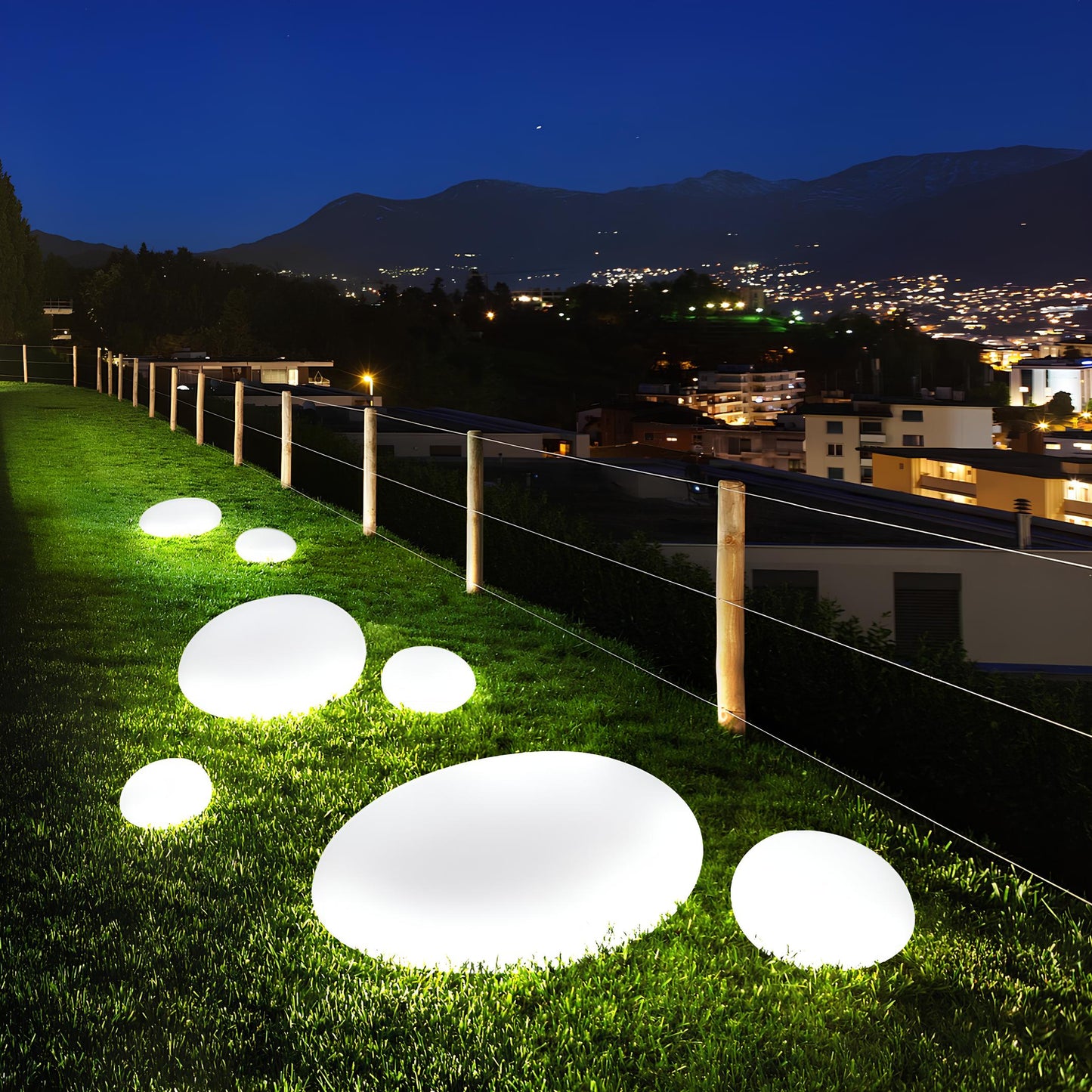 Garden Pathway and Landscape Decorative Solar LED Cobblestone Light