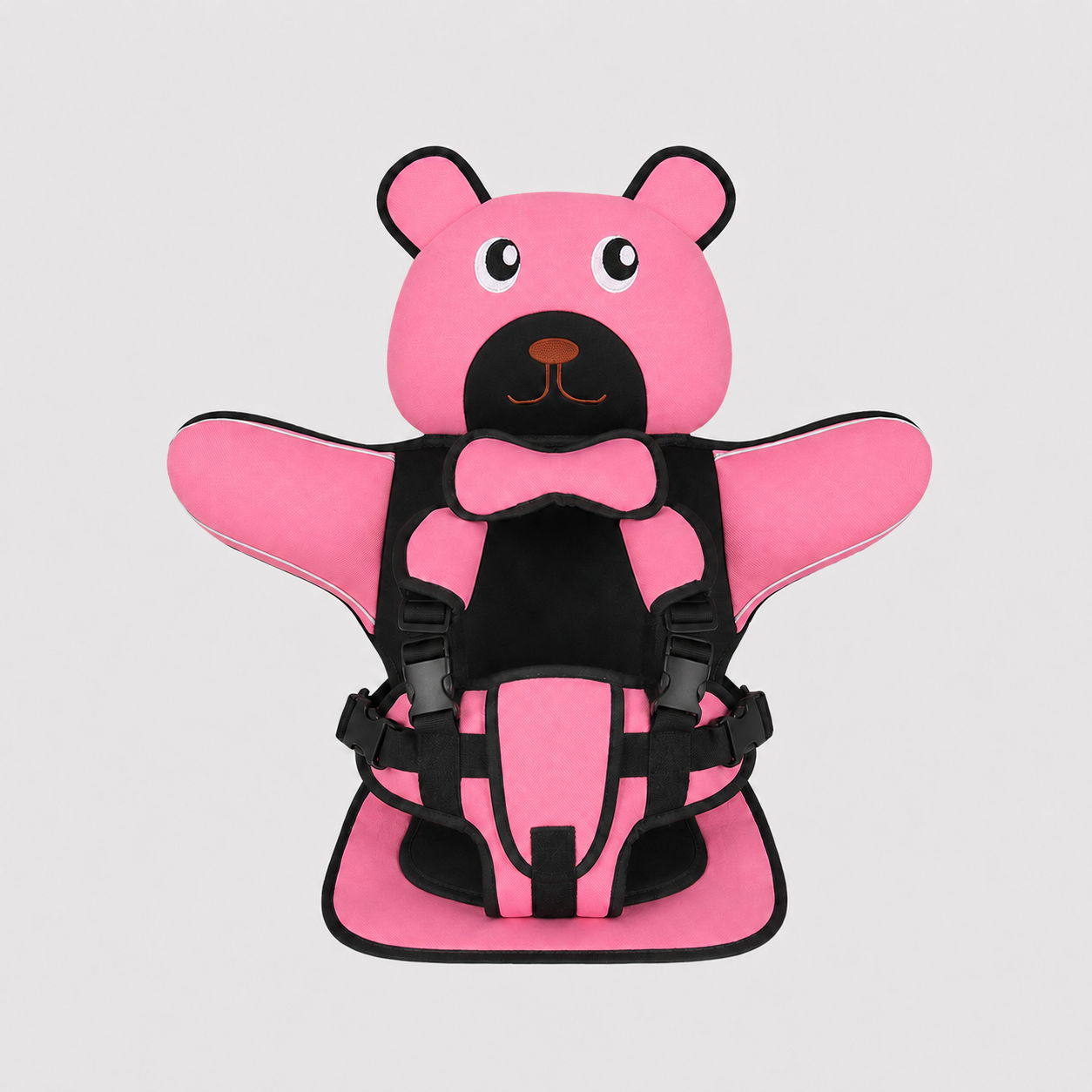 Child Booster Seat for Travel - Adjustable with Bear Pattern