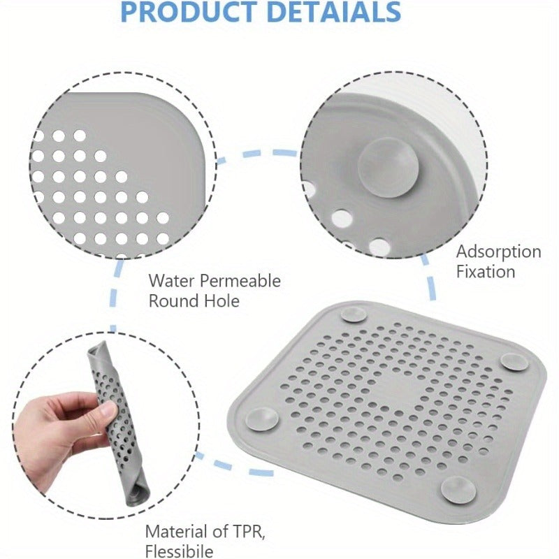 Silicone Drain Protectors - 4 Pack | Hair Catchers with Suction Cups