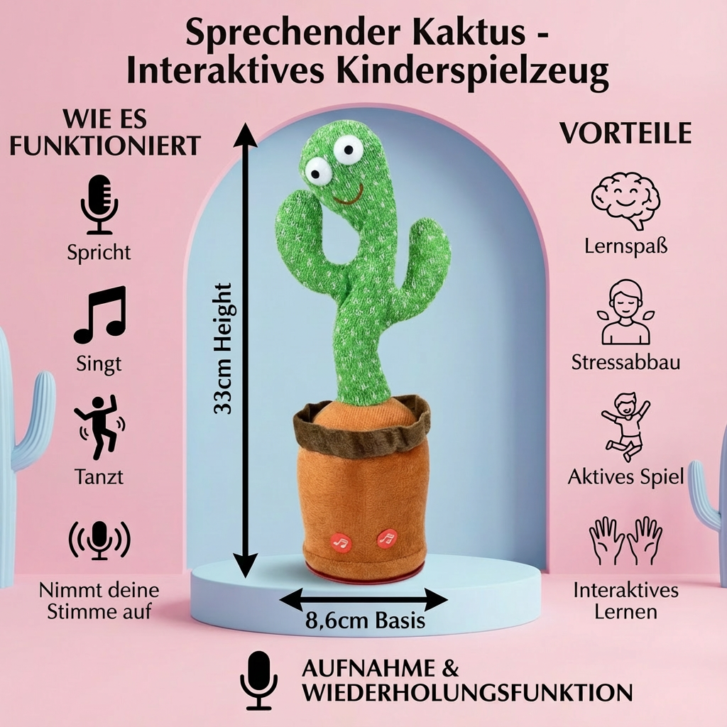 Talking Cactus - Interactive Toy for Kids