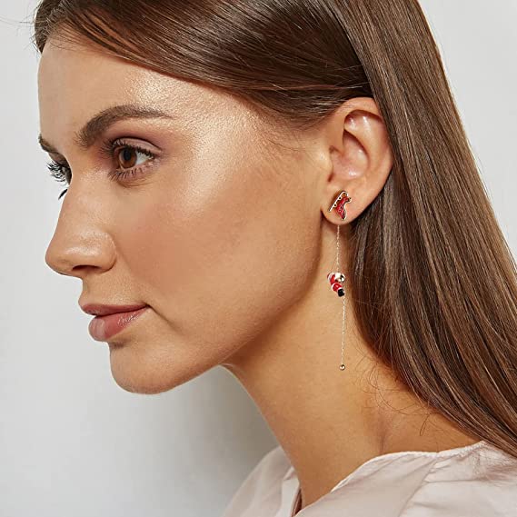 Festive Santa Claus Drop Earrings for Holiday Cheer