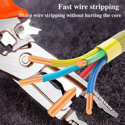 Multi-Function Wire Stripper & Cutter Tool | Durable Steel Design