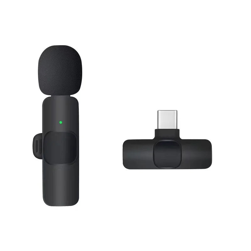 Portable Wireless Clip-On Microphone - 20m Range, Multi-Device Compatible