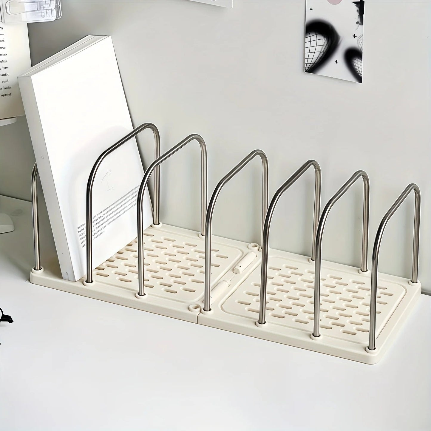 Modern Office Organizer for Desk | Vertical File and Book Holder | Minimalist Design | Plastic