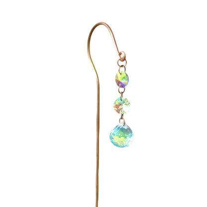 Hanging Glass Sphere Decoration – Luminara Bloom Crystal Sun Catcher for Pots & Gardens