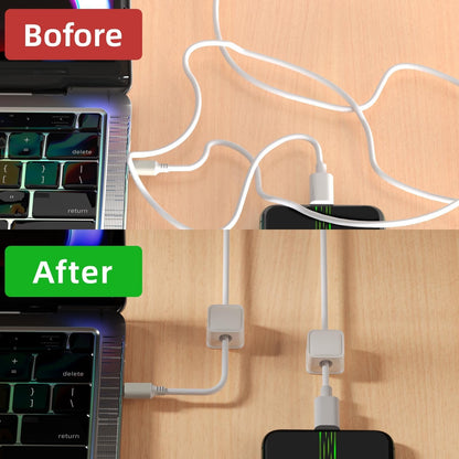 Magnetic Cable Organizers - Set of 4 for Neat Spaces
