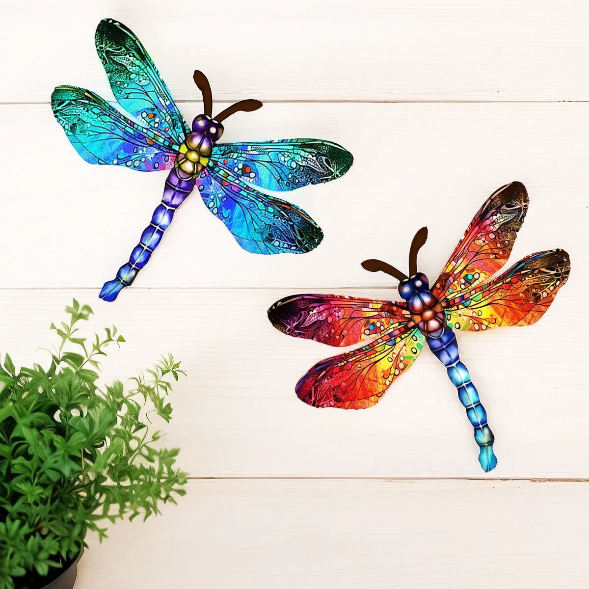 3D Metal Dragonfly Wall Art | Wrought Iron Sculpture | Garden & Home Decor