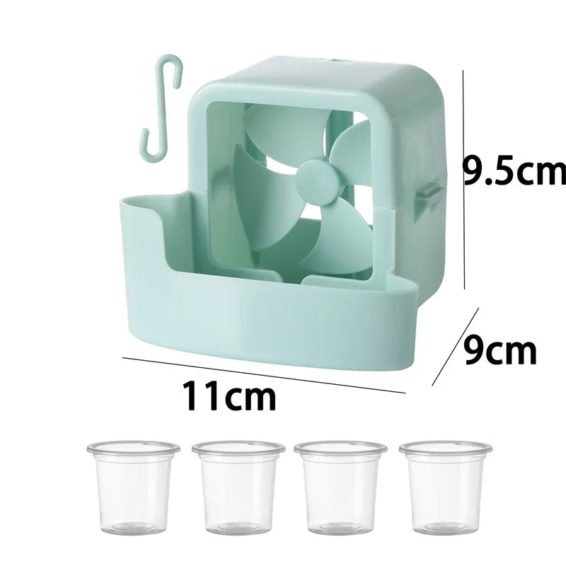 Cooling Fan Attachment with 4 Ice Containers for Enhanced Airflow