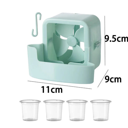 Cooling Fan Attachment with 4 Ice Containers for Enhanced Airflow