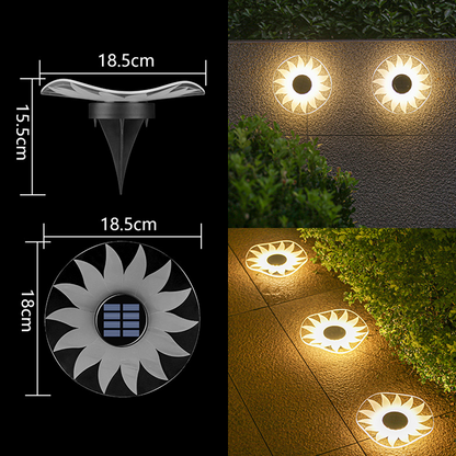 Solar-Powered Garden Glow Light - Effortless Outdoor Illumination