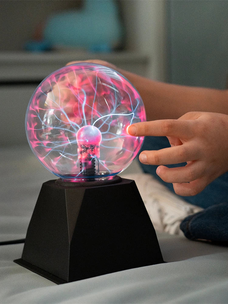 Touch-Activated LED Plasma Ball Lamp with Sound Control – 220V EU Plug, 10-20 cm, Decorative & Party Light