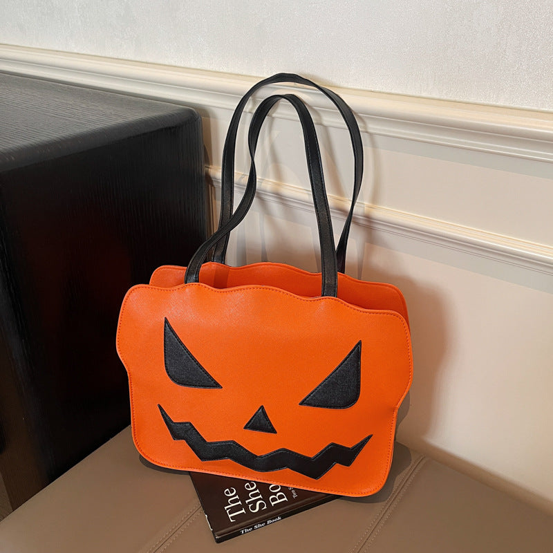 Halloween Shoulder Bag – Messenger Style in Black and Orange Design