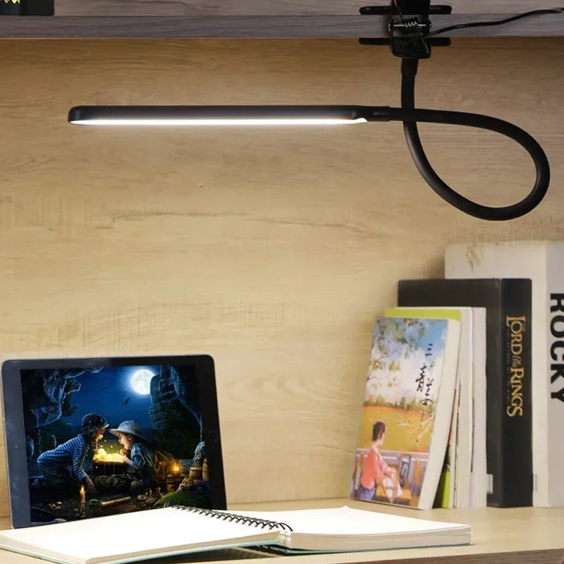 Flexible USB LED Clip Lamp with 3 Color Modes & 10 Brightness Levels
