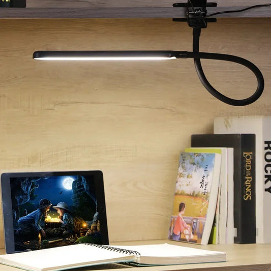 Flexible USB LED Clip Lamp with 3 Color Modes & 10 Brightness Levels