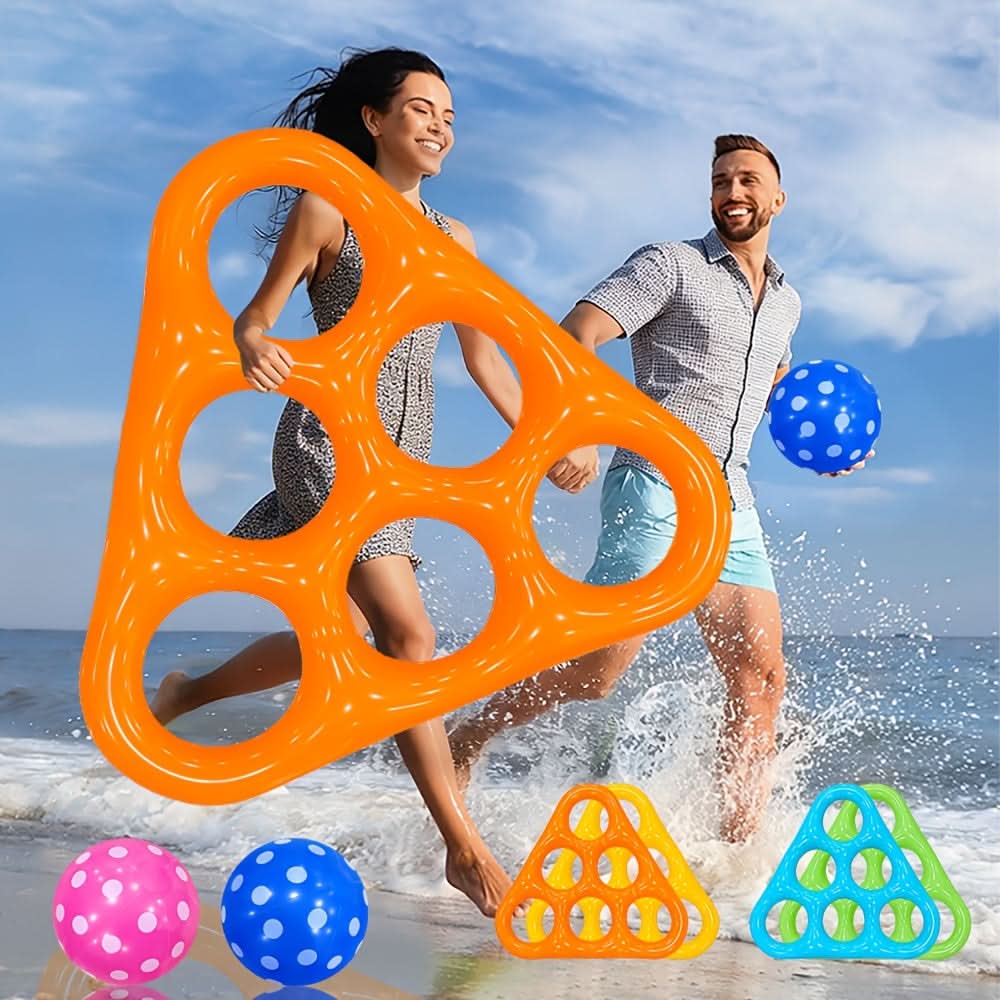 Inflatable Triangle Toss Game for Fun in the Water