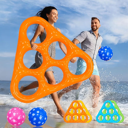 Inflatable Triangle Toss Game for Fun in the Water