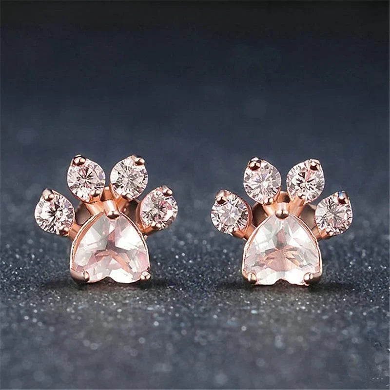 Adorable Cat Paw Charm Earrings
