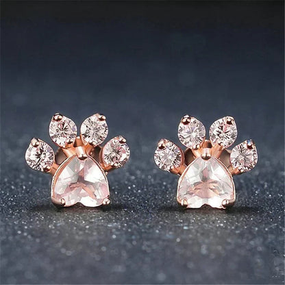 Adorable Cat Paw Charm Earrings