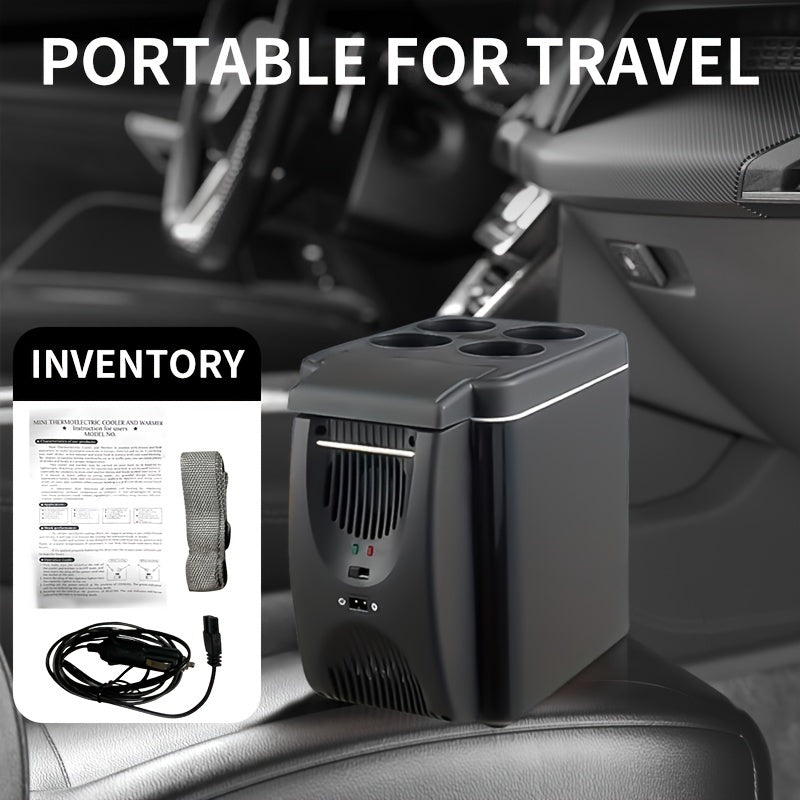 6L Mini Portable Fridge for Cars – DC 12V Electric Cooler for Drinks, Seafood, and Fruits
