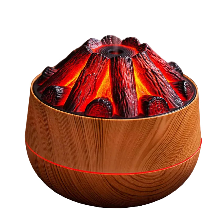 SereneMist Diffuser with Flame Illusion | 130ml Tank, USB Powered