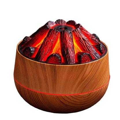 SereneMist Diffuser with Flame Illusion | 130ml Tank, USB Powered