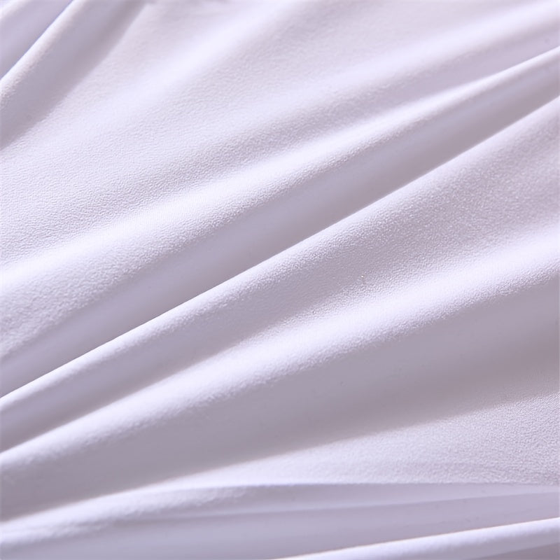 Pintuck Pattern White Quilt Cover Set