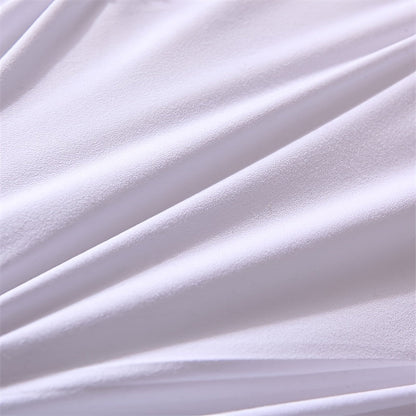 Pintuck Pattern White Quilt Cover Set