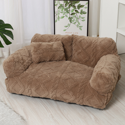 Snug Haven Dog Bed with Elevated Edges – Plush Comfort