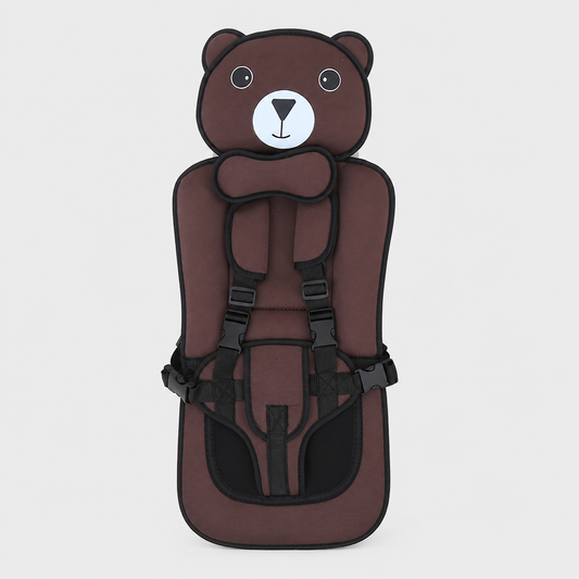 Adjustable Strap Child Seat Cushion in Cute Bear Design