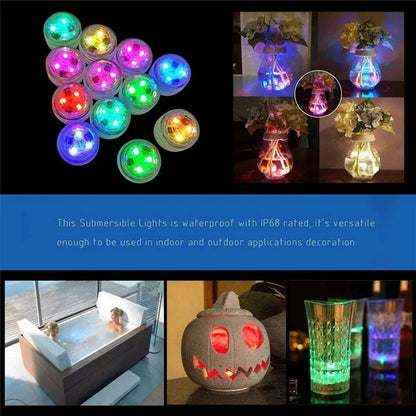 Mini Waterproof LED Underwater Lights | Remote Control | RGB Color Change