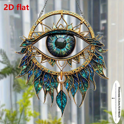 Evil Eye Window Decor | Sun Catcher & Wind Chime | Home, Garden & Car Protection