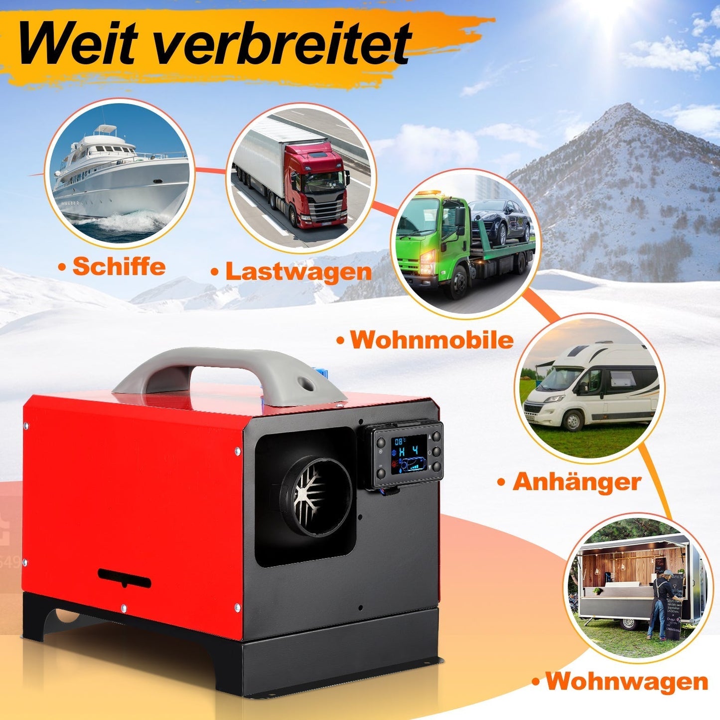 12V Diesel Parking Heater for Cars - 8KW