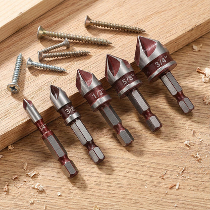 Precision Countersink Drill Bit Set for Smooth Finishes