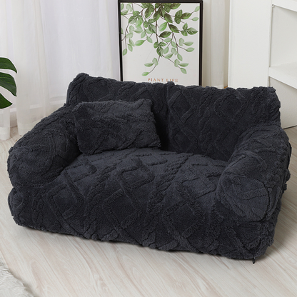 Snug Haven Dog Bed with Elevated Edges – Plush Comfort