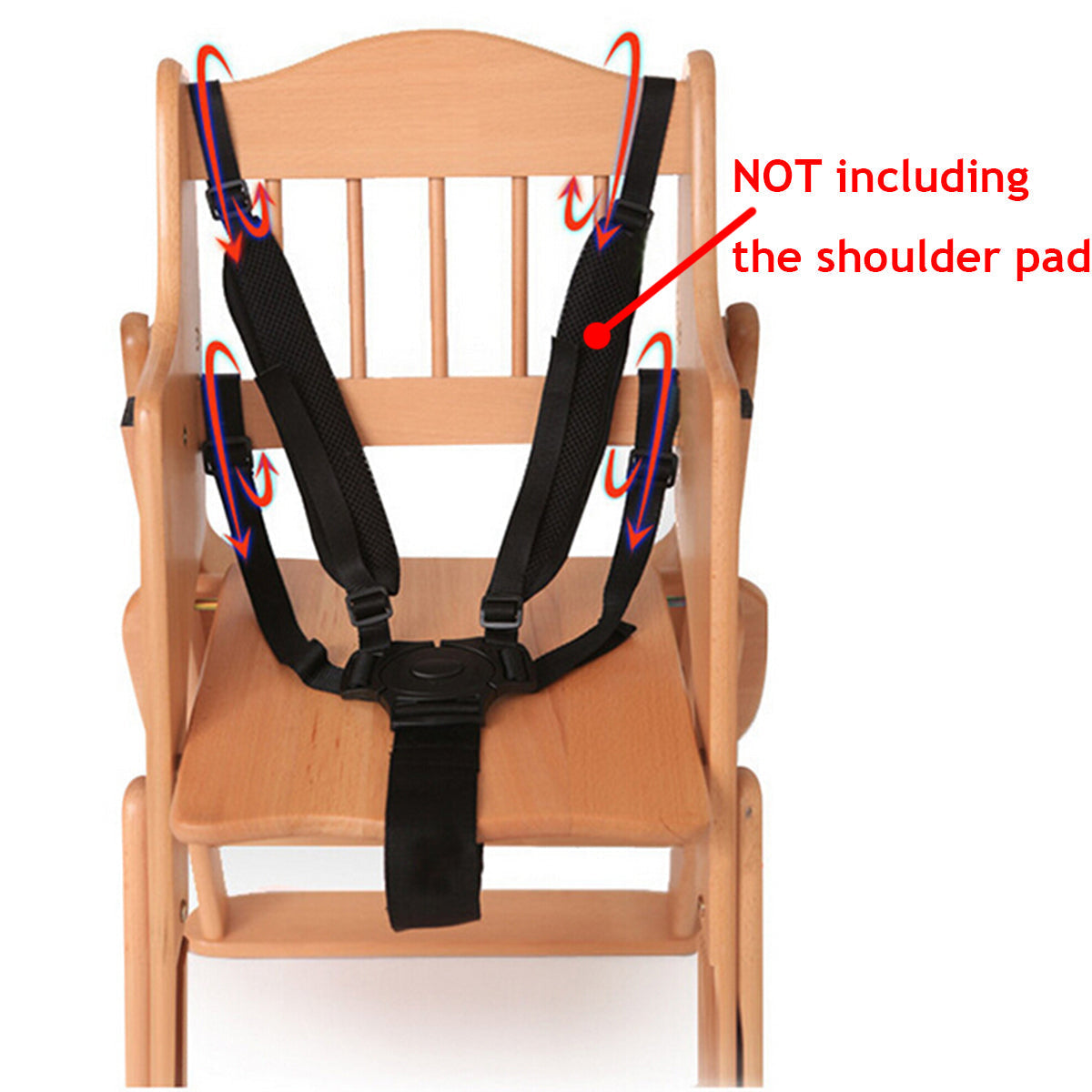 5-Point Safety Harness with Strap – Comfortable and Secure for Strollers, Buggies, and Child Seats