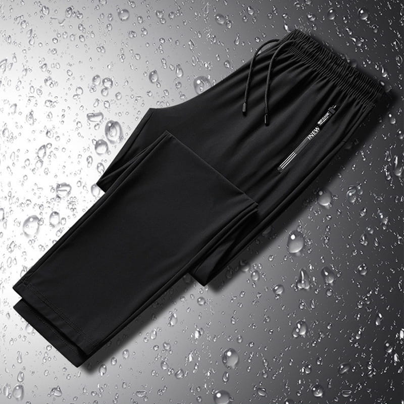 Men's Quick-Dry Stretch Pants with Secure Zipper Pockets