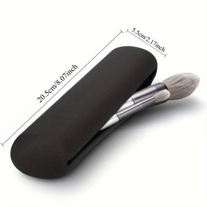 Compact Silicone Makeup Brush Holder – Modern Cosmetic Organizer 20.5x5.5 cm